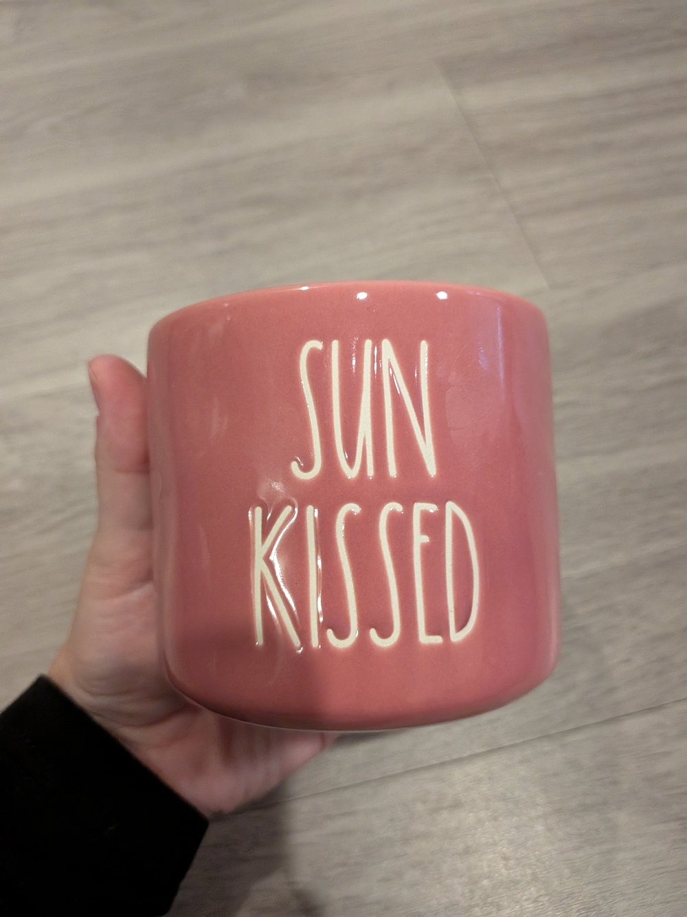 Rae Dunn Pink 'SUN KISSED' Ceramic Planter Nwot